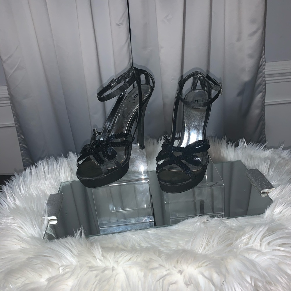 Bakers Women’s Satin Rhinestone/Sequin Heels 8 1/2